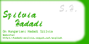 szilvia hadadi business card